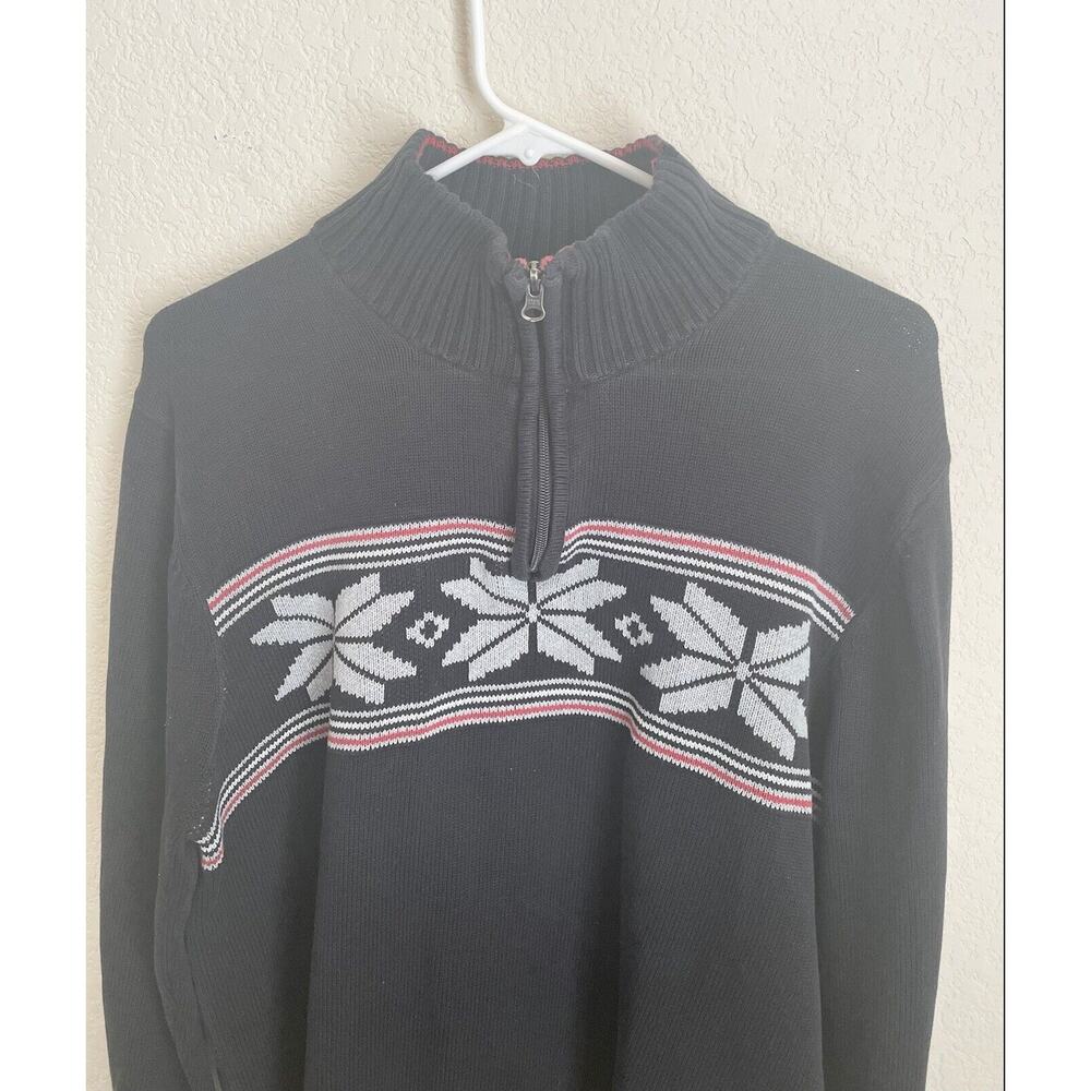 Eddie Bauer Mens TL Blue Snowflake Sweater Long Sleeve Pullover Athleisure - Picture 8 of 12